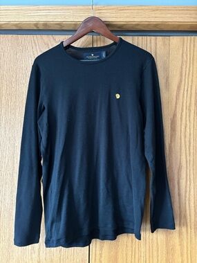Fjallraven Black Long-Sleeve Crew with Gold Logo